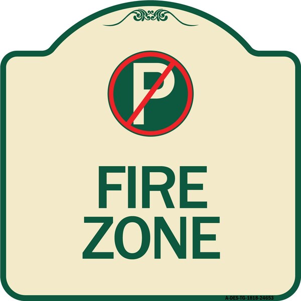 No Parking Symbol Heavy-Gauge Aluminum Architectural Sign, 18" x 18", TG-1818-24653